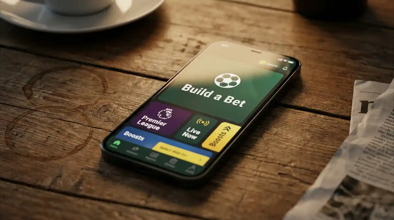 Mobile bookmaker app home screen highlighting Bet Builder as the headline football product
