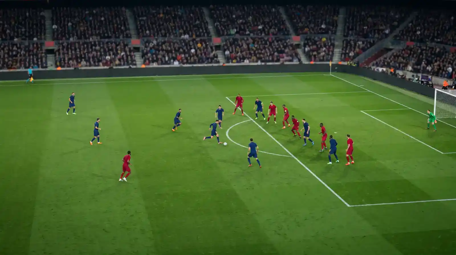 Premier League football pitch with two attacking teams set up for a goal-rich fixture