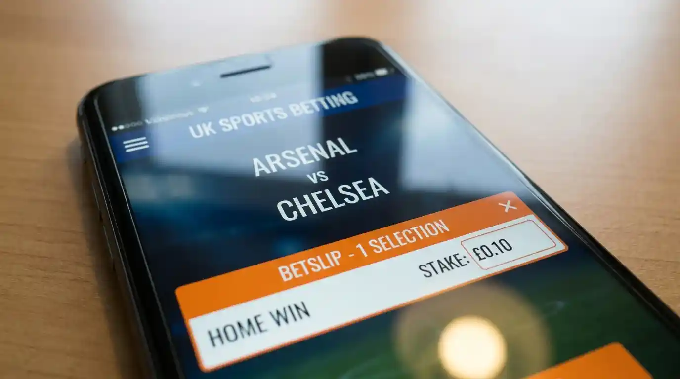 Mobile UK football betslip showing a low-stake wager during a wagering clearance period