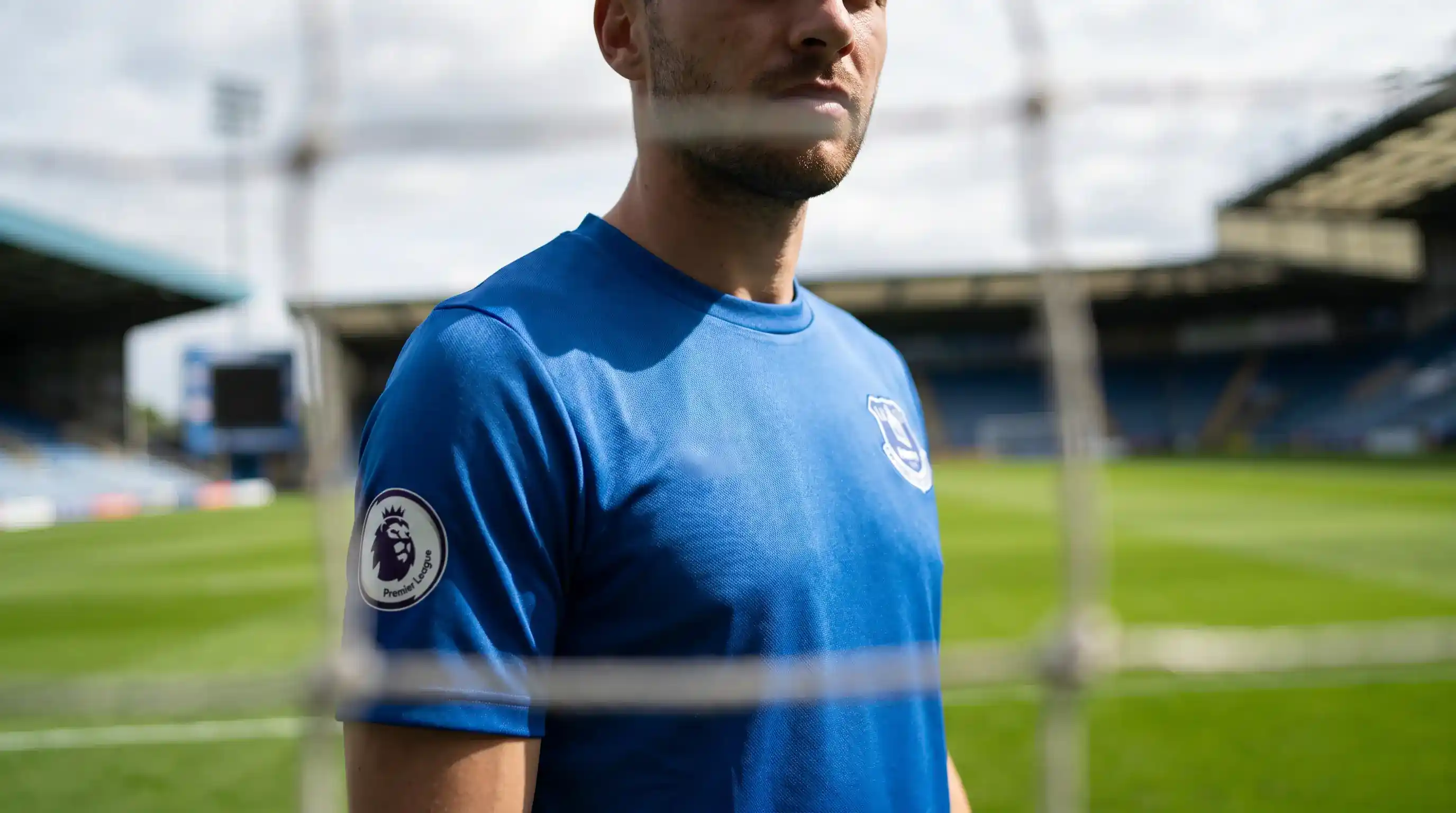 A Premier League player wearing a club shirt with a non-gambling front-of-shirt sponsor ahead of the 2026/27 season